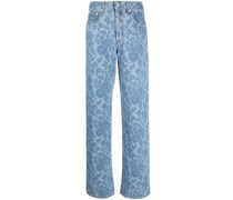 Weite Jeans mit Print