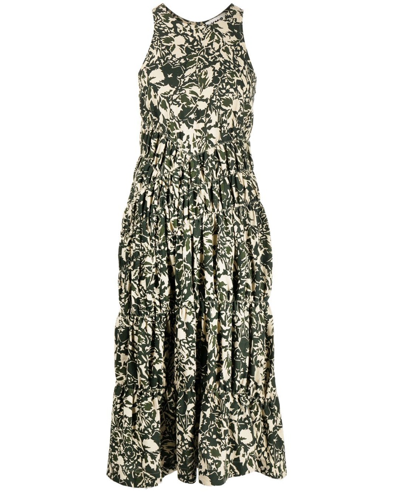 YMC Damen Midikleid mit Blumen-Print