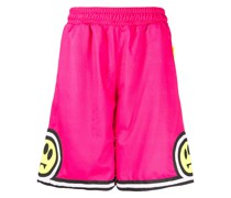Sport-Shorts aus Mesh mit Smiley-Print