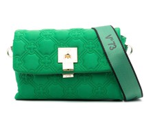 Schultertasche mit Monogramm-Prägung
