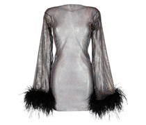 Minikleid mit Federn