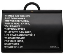 Handtasche mit Slogan-Print