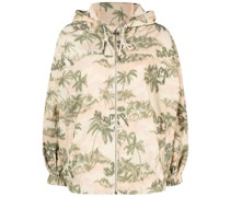 Kapuzenjacke mit Palmen-Print