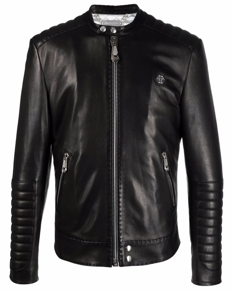 philip plein leder jacke