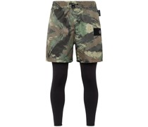 Lauf-Shorts mit Camouflage-Print