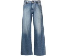 Ausgeblichene Wide-Leg-Jeans