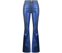 Schlagjeans im Metallic-Look