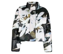 Gefütterte Jacke mit abstraktem Print