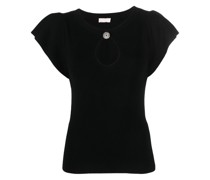 Bluse mit Kristallen
