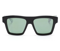 Eckige Sonnenbrille in Schildpattoptik