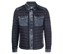 Gefütterte Jacke mit Jeansbesatz