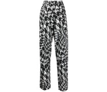Taillenhose mit Hahnentrittmuster