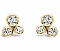 18kt Gelbgoldohrstecker mit Diamanten