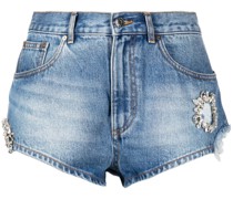 Jeans-Shorts mit Kristallen