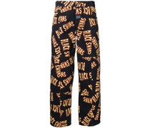 Straight-Leg-Jeans mit Print