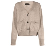 Kaschmircardigan mit V-Ausschnitt