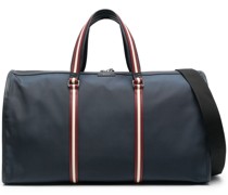 Code stripe-detail travel bag