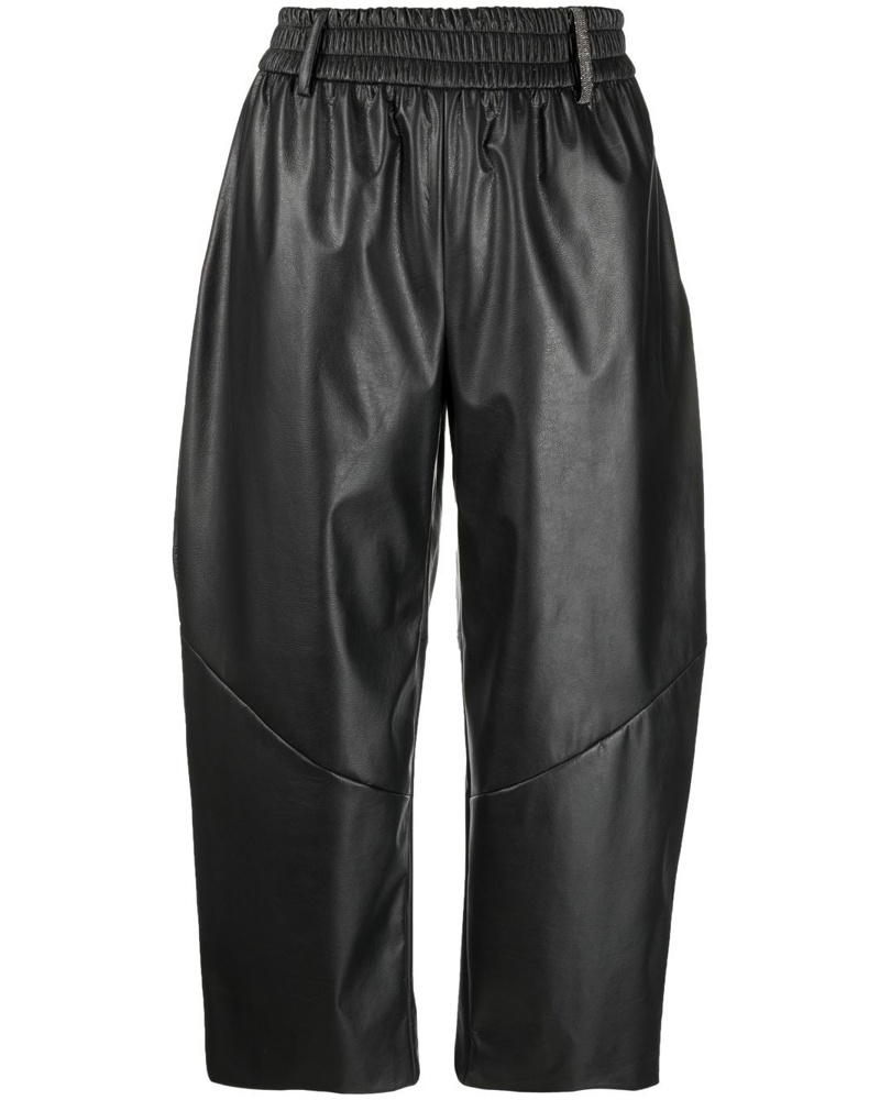 Fabiana Filippi Damen Cropped-Hose aus Kunstleder