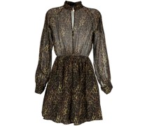 Minikleid aus Seide mit Leoparden-Print