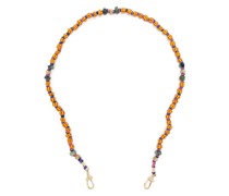 9kt yellow  Mauli Ghana beaded necklace