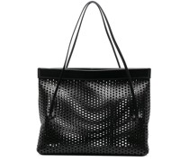 Joanna mesh leather tote bag