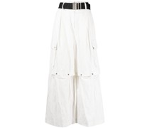 Cropped-Hose mit weitem Bein
