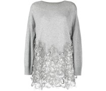 Pullover mit Spitzenborte