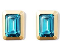 14kt Gelbgoldohrstecker mit Topas