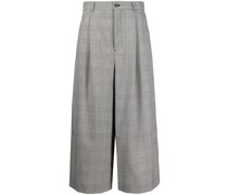 Cropped-Hose mit Karomuster
