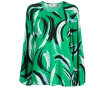 Bluse mit abstraktem Print
