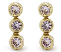 18kt Gelbgoldohrstecker mit Saphiren