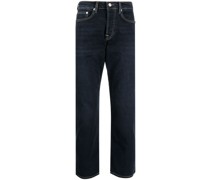 Straight-Leg-Jeans mit Logo-Patch