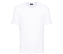 Halb transparentes Leinen-T-Shirt