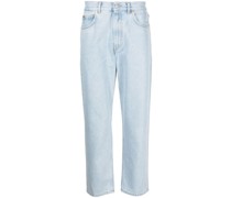 Cropped-Jeans mit Logo-Print
