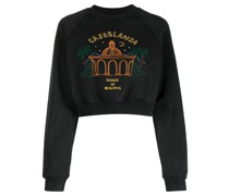 Cropped-Sweatshirt mit Logo