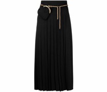 High-Waist-Midirock mit Falten