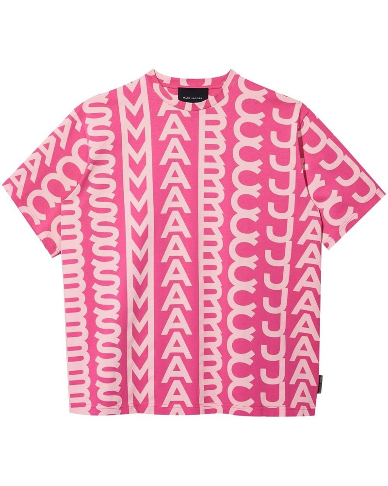 Marc Jacobs Damen T-Shirt mit Monogramm-Print