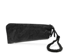 asymmetric leather clutch bag