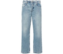 Slouchy mid-rise straight-leg jeans