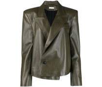 Doppelreihiger Lederblazer