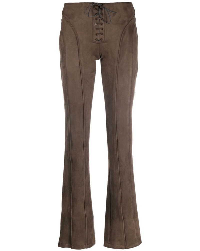 MISBHV Damen Hose aus Faux Wildleder