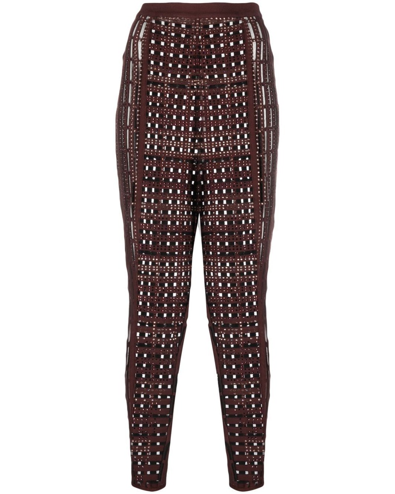 Genny Damen Gestrickte Leggings mit Strass