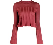 Geripptes Cropped-Oberteil