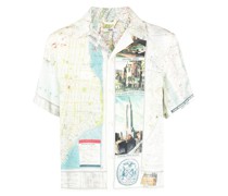 Seidenhemd mit grafischem Print