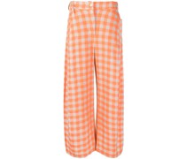 Weite Hose mit Vichy-Karo