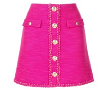 Anita embossed-button mini skirt