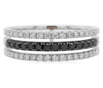 18kt Weißgoldring mit Diamanten