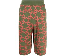 Shorts mit geometrischer Stickerei