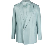 off-centre single-button blazer