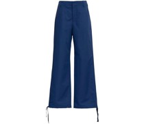 Gerade Hose mit Logo-Stickerei